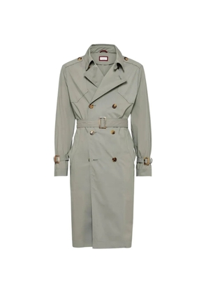 Brunello Cucinelli belted double-breasted trench coat - Green