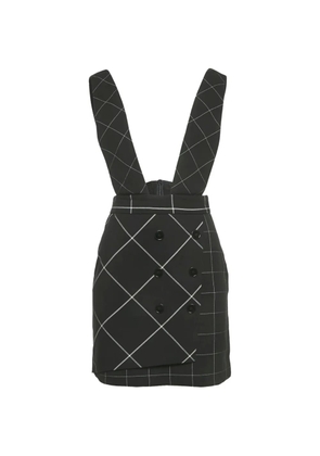 Maje windowpane Joly pinafore dress - Black