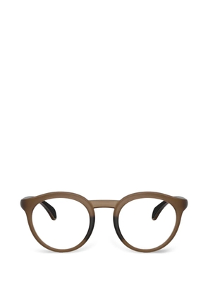 Moncler Eyewear matte round glasses - Brown