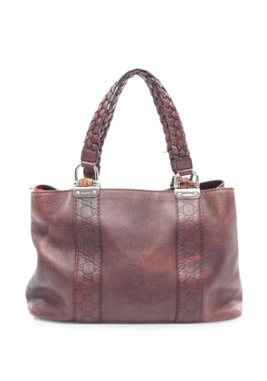 Gucci Pre-Owned 2000s Bamboo leather tote bag - Brown