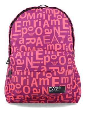 Ea7 Emporio Armani printed backpack - Pink