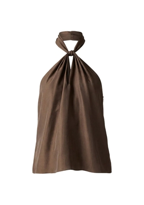 Toccin Everlee knotted halterneck blouse - Brown
