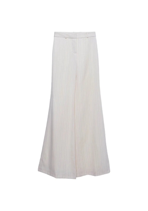 Chloé Pre-Owned striped wide-leg trousers - Neutrals