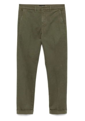 Fay slim-fit gabardine trousers - Green