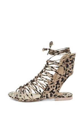 Sophia Webster camo-print gladiator sandals - Neutrals