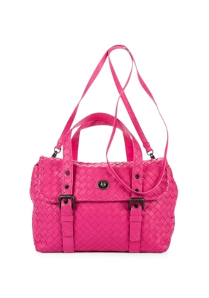 Bottega Veneta Pre-Owned Intrecciato flap messenger bag - Pink