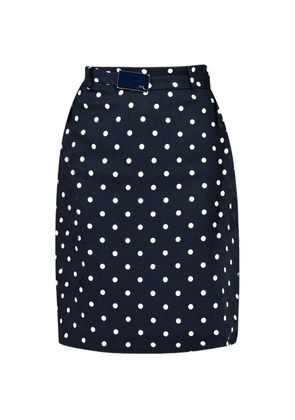 Rowen Rose polka-dot belted skirt - Blue
