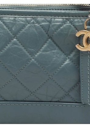 CHANEL Pre-Owned 2018-2019 small Gabrielle quilted leather shoulder bag - Blue