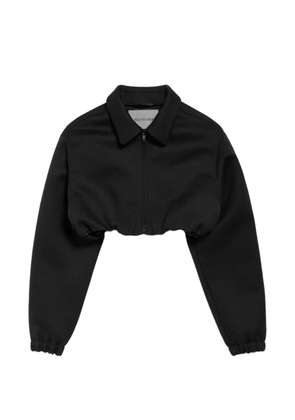 Balenciaga cropped classic-collar jacket - Black