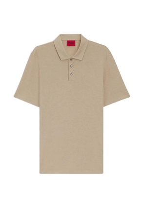 HUGO logo-patch polo shirt - Neutrals
