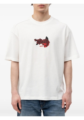 HUGO graphic-print T-shirt - Neutrals