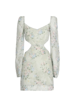 MC2 Saint Barth Jara floral-print cut-out mini dress - Green