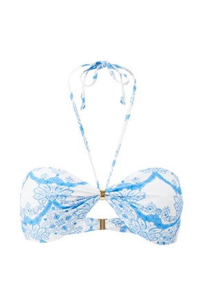 Melissa Odabash Liguria paisley-print bikini top - White