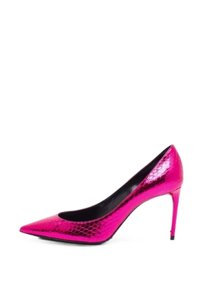 Saint Laurent Pre-Owned Zoe python-embossed pumps - Pink
