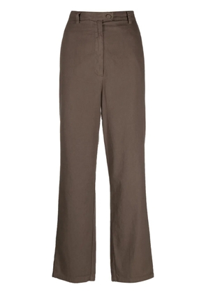 Kristensen Du Nord off-centre button-fastening trousers - Brown