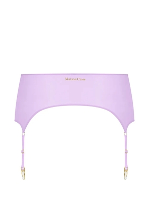 Maison Close Double Sens sheer suspender belt - Purple