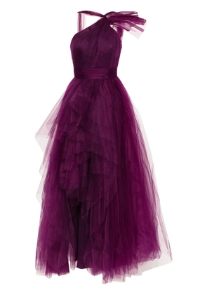 Gemy Maalouf asymmetric tulle gown - Purple