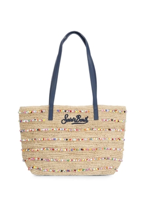 MC2 Saint Barth medium City bead-embellished tote bag - Neutrals