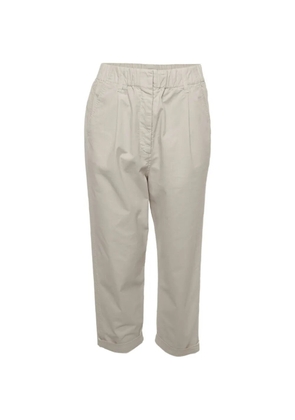 Brunello Cucinelli Vintage pleated-detail cropped trousers - Neutrals