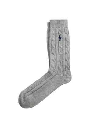 Polo Ralph Lauren cable-knit pony socks - Grey