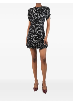 Reformation floral-print mini dress - Black