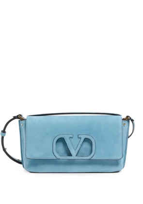 Valentino Garavani Fill Me suede shoulder bag - Blue