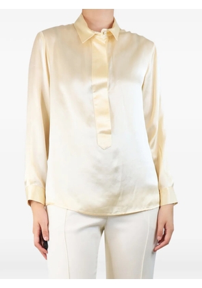 ALBUS LUMEN satin-finish silk blouse - Neutrals