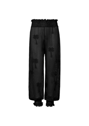 Johanna Ortiz Palm Nomad palm-embroidered trousers - Black