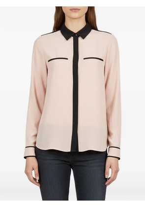 DVF Diane von Furstenberg contrasting-trims silk shirt - Pink