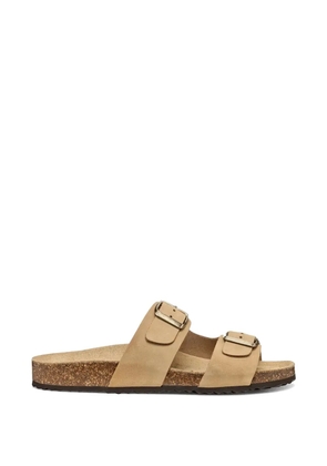 Geox buckle-fastening slides - Neutrals
