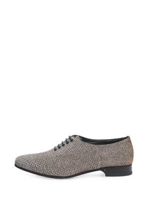 Saint Laurent Pre-Owned glittery lace-up shoes - Gold
