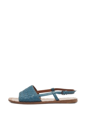 Bottega Veneta Pre-Owned Intrecciato slingback sandals - Blue