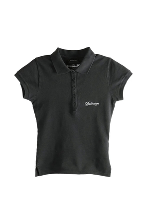 Balenciaga buttoned polo top - Black