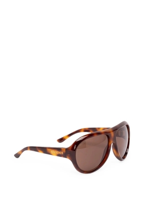 Gucci Eyewear tortoiseshell-effect pilot-frame sunglasses - Brown