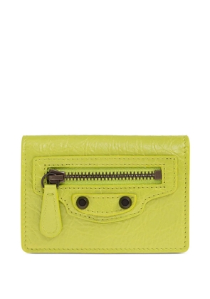 Balenciaga zip detail leather wallet - Green