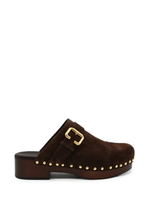 Chloé buckle-strap studded sandals - Brown