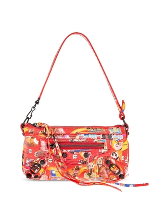 Balenciaga Le City graphic-print shoulder bag - Red
