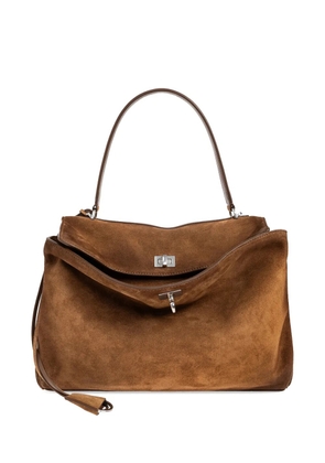 Balenciaga Rodeo medium suede tote bag - Brown