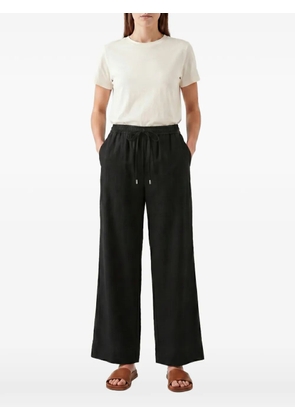 Brunello Cucinelli drawstring wide-leg trousers - Black
