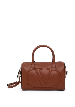Valentino Garavani VLogo Walk calfskin handbag - Brown