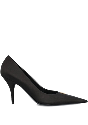 Balenciaga 90mm leather heeled pumps - Black