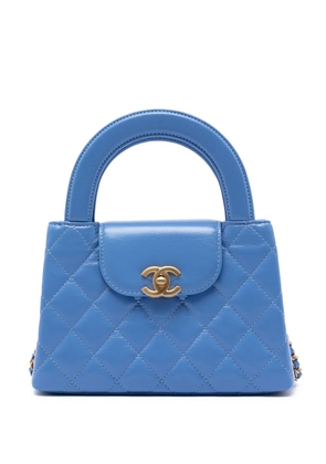 CHANEL Pre-Owned 2021-2026 Nano Aged Calfskin Kelly Shopper Bag satchel - Blue