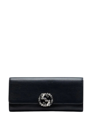 Gucci Pre-Owned 2016-2026 Calfskin Crystals Broadway clutch bag - Black