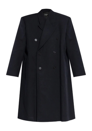 Balenciaga double-breasted wool coat - Blue
