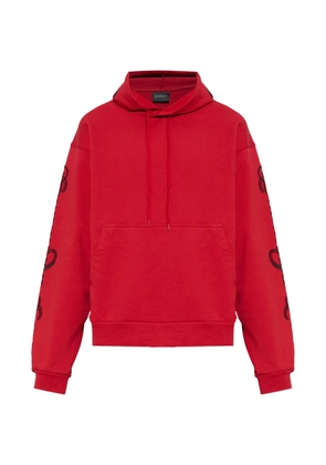 Balenciaga logo hooded sweatshirt - Red