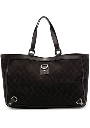 Gucci Pre-Owned 2016-2026 GG Denim Abbey D Ring tote bag - Brown