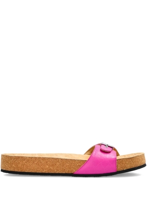 Balenciaga Scholl buckle-fastening cork sandals - Pink