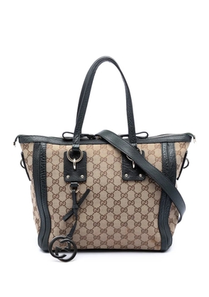 Gucci Pre-Owned 2016-2026 Medium GG Canvas Charm satchel - Black
