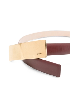 KHAITE Berlin leather belt - Red