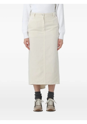 Brunello Cucinelli button-fastening midi skirt - Neutrals